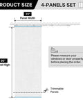 Product dimensions for Hella Soft And Totally Sleek 4 Pack Panel Track Blind Replacement Fabric 23x96 inches with trimming options.