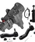 4Pc Power Steering Gearbox Kit With Pitman Arm Idler Arm And Bracket For Chevy Silverado 2500HD 3500HD 2001 To 2010 and GMC Sierra