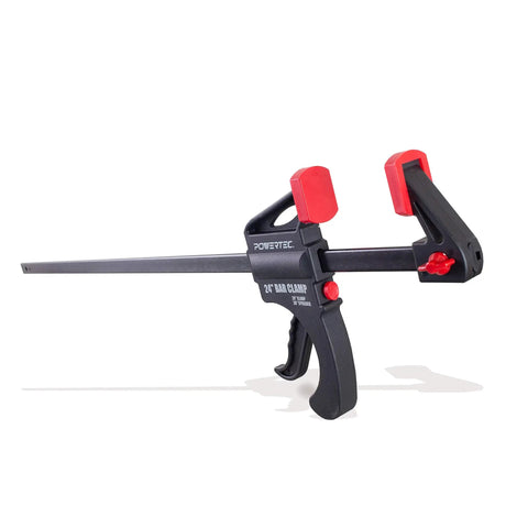 24 Inch Quick Release Bar Clamp with 30 Inch Spreader, Ratcheting Design, One-Hand Quick Release, 2 Pack for Woodworking