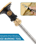 Professional Woodworking Wheel Marking Gauge Packed With Razor Sharp Dovetail Layout Blade And Rust Resistant Mortise Scribing Tool for precise layout.