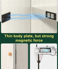 Ultra Thin 30 Lb Magnetic Cabinet Door Catch Set, 12 Pack Double Magnet Latches with strong hold, side view showing magnetic force