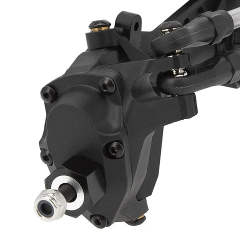 Rock Solid Front And Rear Portal Axle Kit For Axial Scx10 And Scx10 Ii Rc Crawler close-up of nylon housing and steel gear connection