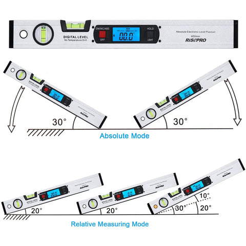 Heavy Duty Digital Spirit Level And Protractor Torpedo Inclinometer Slope Meter With Strong Magnetic Base And Bright LCD Backlight Built Tough To Handle Any Shop Job Works Like A Charm For Weekend Warriors