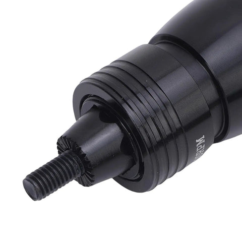 Close-up of self-locking mandrel on Pneumatic Rivet Nut Kit With 400 RPM Air Tool, Four Nozzles, fits M8 to M10