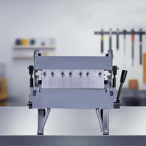Front view of Box And Pan Brake For Sheet Metal Bending Up To 12 Inches Wide With 20 Gauge Mild Steel Capacity featuring 5 fingers