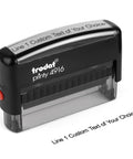 Kickass Custom Text Line Stamps With Self Inking Tech For Office And Home Personalized Rubber Stamp, compact size with customizable text.