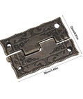 Antique Bronze Box Hinges Set For Cabinets And Jewelry Boxes 10 Pack Heavy Duty Iron Hardware With 270 Degree Rotation