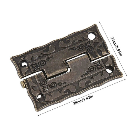 Antique Bronze Box Hinges Set For Cabinets And Jewelry Boxes 10 Pack Heavy Duty Iron Hardware With 270 Degree Rotation