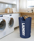 Big Ol 95L Large Collapsible Laundry Basket With Freestanding Tall Hamper Foldable Washing Bin in laundry room