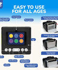Kids Instant Print Camera For Ages 3 To 12 With 1080P Video Two Point Four Inch Screen Black And White Thermal Printing No Ink Fun Filters Flash Time Lapse Continuous Shoot Sixteen Times Digital Zoom Easy Share And Decorate, black kid camera display