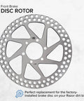Front Brake Disc Rotor For Razor MX500 MX650 Electric Dirt Bikes Six And One Quarter Inch Outside Diameter 159mm Six Mounting Holes Heavy Duty Front Rotor For Dirt Rocket Brakes