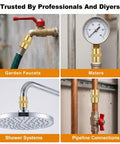 Heavy Duty 1/4 Inch NPT Female To Female Brass Hex Coupler Pipe Fitting 8 Pack Air Hose Adapter in garden faucet, meter, shower, and pipeline use.
