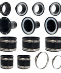 Quick Connect Magnetic Dust Collection Kit For 4 Inch And 2.5 Inch Hoses No Fuss Tool Free Vacuum System Upgrade For Woodworking Saws Planers And Sanders Instantly Connects And Releases - includes magnetic connectors and hose clamps.