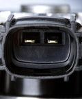 Close-up view of the electrical connector for No Nonsense Direct Injection High Pressure Fuel Pump with 2000 to 2800 PSI output.