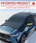 All Season Magnetic Windshield Cover For Ice And Snow on SUV, showing side window and mirror protector, heavy-duty waterproof material