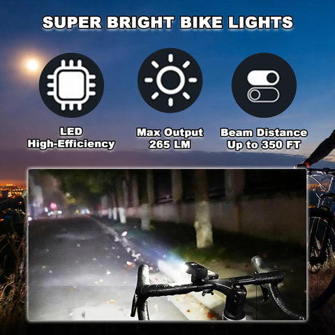 Ultra Bright Rechargeable Bicycle Headlight With Light Sensor LCD Display 4 Modes Waterproof Front Light For Night Riding High Lumens For Men Women Kids Built To Last With USB C Fast Charge 180 Degree Beam Hands Free Safety See And Be Seen
