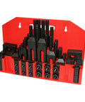 58 Piece Clamping Kit For T Slot Fixtures Three Eighths Inch With Nuts Bolts And Step Blocks For Milling CNC Machine Built Tough