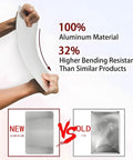 Demonstrating bending resistance of Lock Out Before Working On Equipment 8x12 Aluminum Safety Sign For Machinery Maintenance Outdoor Sunproof Yard Plaque Wall Plate Built Tough For Home Shop Factory, highlighting superior durability of new aluminum over old tin material.