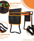 Gardening Bench Kneeler And Seat Folding Garden Chair All In One Multifunctional Kneeling Stool With Tool Bags On Both Sides