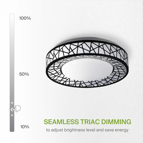 20 Inch LED Flush Mount Ceiling Light With 42W 2475LM ETL Certified Adjustable 2700K To 5000K Dimmable Fixture Brushed Nickel