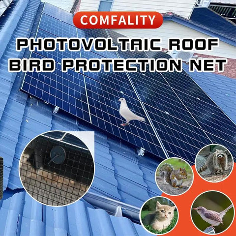 Lock Down Your Roof With This Heavy Duty Solar Panel Protective Net Stops Freeloading Critters Dead In Their Tracks. Solar panels with protective netting.