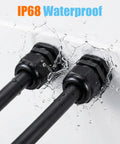 72 Piece Cable Glands Kit With Waterproof Strain Relief for cables in water, IP68 waterproof, heavy duty NPT thread, thick enclosures