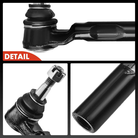 Front Outer Tie Rod End For Chevy Silverado 1999-2006 And GMC Sierra 1999-2006 Classic 2007 Fits Power Rack Steering Front Outer Left And Right, Driver And Passenger Sides, black steel detail view
