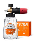 Foam Cannon For Pressure Washer With Wide Neck And Adjustable Nozzle Snow Foam Blaster For Car Wash 1 L Clear Bottle