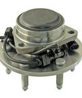 Front view of Wheel Hub And Bearing Assembly With Wheel Speed Sensor For Quiet Long Lasting Performance Built Tough With Multi Lip Seal Design.