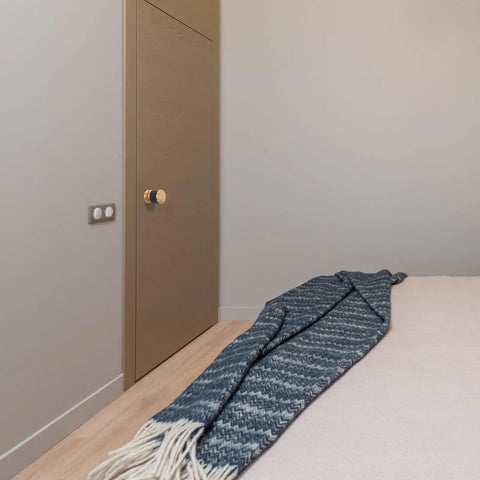 Built Tough Single Sided Hidden Deadbolt Lock With Classic Ball Handles For Serious Privacy And Hassle Free Setup On Quiet Study Doors and Home Office Rooms visible on a wooden door, with elegant design.