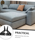 Gray sofa with spring-loaded folding sofa hinges enhancing durability and practicality for space-saving furniture solutions.