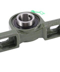 Close-up of Six Pack 1 Inch UCP205 16 Pillow Block Bearing, heavy-duty, screw lock self-aligning, solid cast iron base for drift trike.