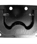 316 Stainless Steel Electrophoretic Black Hatch Ring Pull for Deck Hatch in detail, corrosion-resistant black marine grade hardware