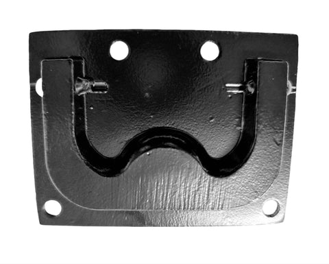 316 Stainless Steel Electrophoretic Black Hatch Ring Pull for Deck Hatch in detail, corrosion-resistant black marine grade hardware