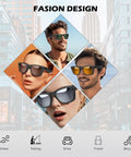 4Pcs Polarized Clip Set For Meta Wayfarer Gen 2 Smart Glasses RW4008 RW4012 L Frame UV Protection on models outdoors