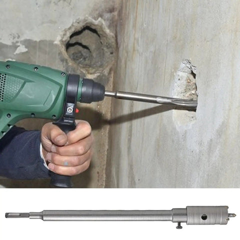 Heavy Duty Hole Saw Kit For Efficient Concrete Drilling With Wear Resistant Carbide Bits Perfect For Plumbing And Masonry Installations To Tackle Tough Construction Sites Smooth Performance Guaranteed, drilling concrete wall