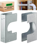 16 Gauge Galvanized Stud Shoes For 2x Studs With 6.25 Inch Height And 1.5 Inch Width, two-piece set, shown installed and standalone