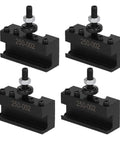 4 Pcs Tool Post Holder Set for Lathe Machining Turning Facing Boring Piston Wedge High Speed Steel CNC Fixture Components Heavy Duty Lathe Accessory for Pro Grade Metalworking and Industrial Use, 4 black 250-002 holders