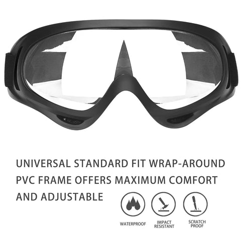 Dope 2 Pack Kiddo Protective Eyewear With Killer Wind Blocking Frame And Ultra Comfy Foam Cushions For Foam Blaster Nerf Games Clear Lens Safety Goggles With Adjustable Strap