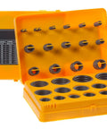 Nitrile Buna N O Ring Kit With 90A Durometer 382 Pieces In 30 Sizes AS568 Imperial In Sturdy Plastic Case With Size Label