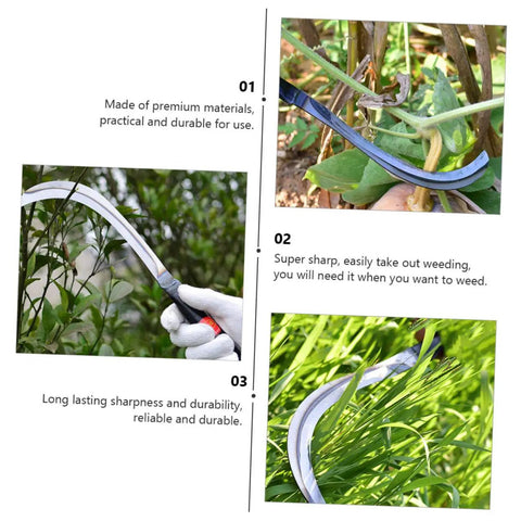 Close-up of Two Pack Ergonomic Reaping Hook For Effortless Mowing And Weeding In Gardens And Farms With A Comfortable Grip.