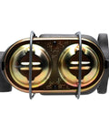 Gold Brake Master Cylinder Assembly with Pressure Tested SAE J1153 J1154 Performance Cast Iron and Aluminum Construction shown