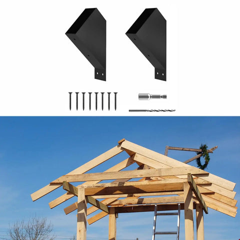 Heavy Duty Pergola Bracket Kit Two Piece For Gazebo And Outdoor Patio Backyard Setup Easy To Install Sturdy Brackets For Balconies Courtyards Parks Restaurants And Commercial Outdoor Spaces