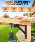 Heavy Duty Gate Brace Kit Anti Sag Gate Hardware Corner Brace For Wooden Fences Driveways Doors And Windows Black