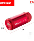 Tubeless Bike Tire Repair Kit For MTB And Road Bikes With Storage Can Quick Puncture Fix featuring red aluminum capsule dimensions