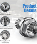 Oversize Piggyback Oil Drain Plug Kit Beefed-Up Stainless Steel 304 Self Tapping Oil Pan Thread Repair For M14.1-1.5 X 15mm