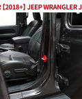 Voodonala red ABS door lock cover buckle decor trim installed on Jeep Wrangler JL/JLU front door edge