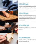 All In One Sandpaper Kit With 36 Wet Or Dry Grit Sheets From 120 To 3000 For Wood Furniture Metal And Auto Finishing And Polishing Projects Electro Coated Silicon Carbide usage demonstration