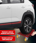 Heavy Duty 5500 Lbs Car Wheel Dolly Set With Anti Skid Plates And 360 Swivel Wheels Steel Vehicle Mover For Garage Suv Truck Zero Sweat Hella Smooth Relocation Tool under SUV tire.