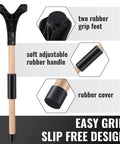 Miter Saw Hold Down Stick And 5 Pack 14 By 2 Inch Zero Gap Woodworking Tape Set For Safer Cuts, showcasing rubber handle and grip features.